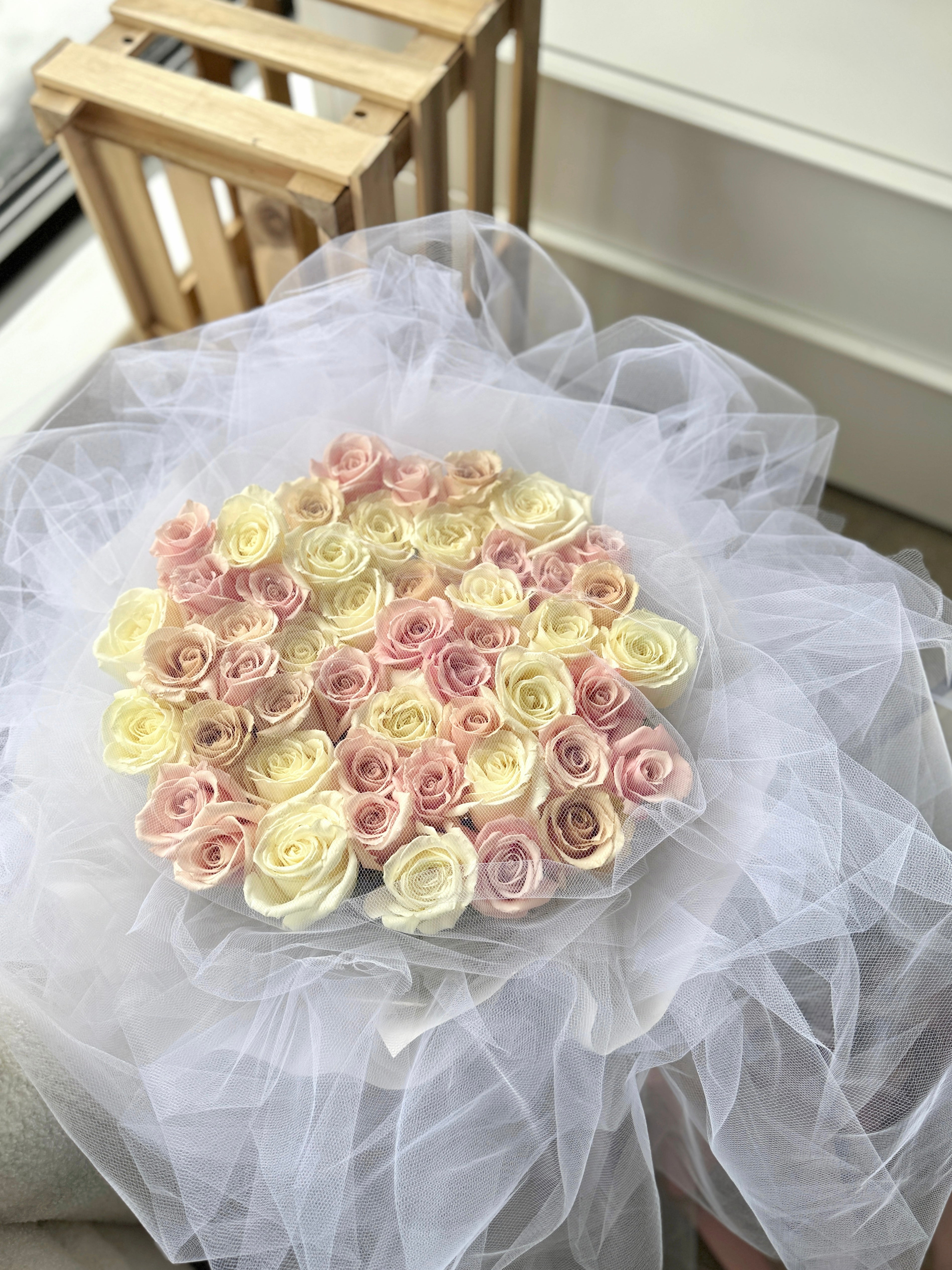 Chiffon Bouquet- Light Pink Tone