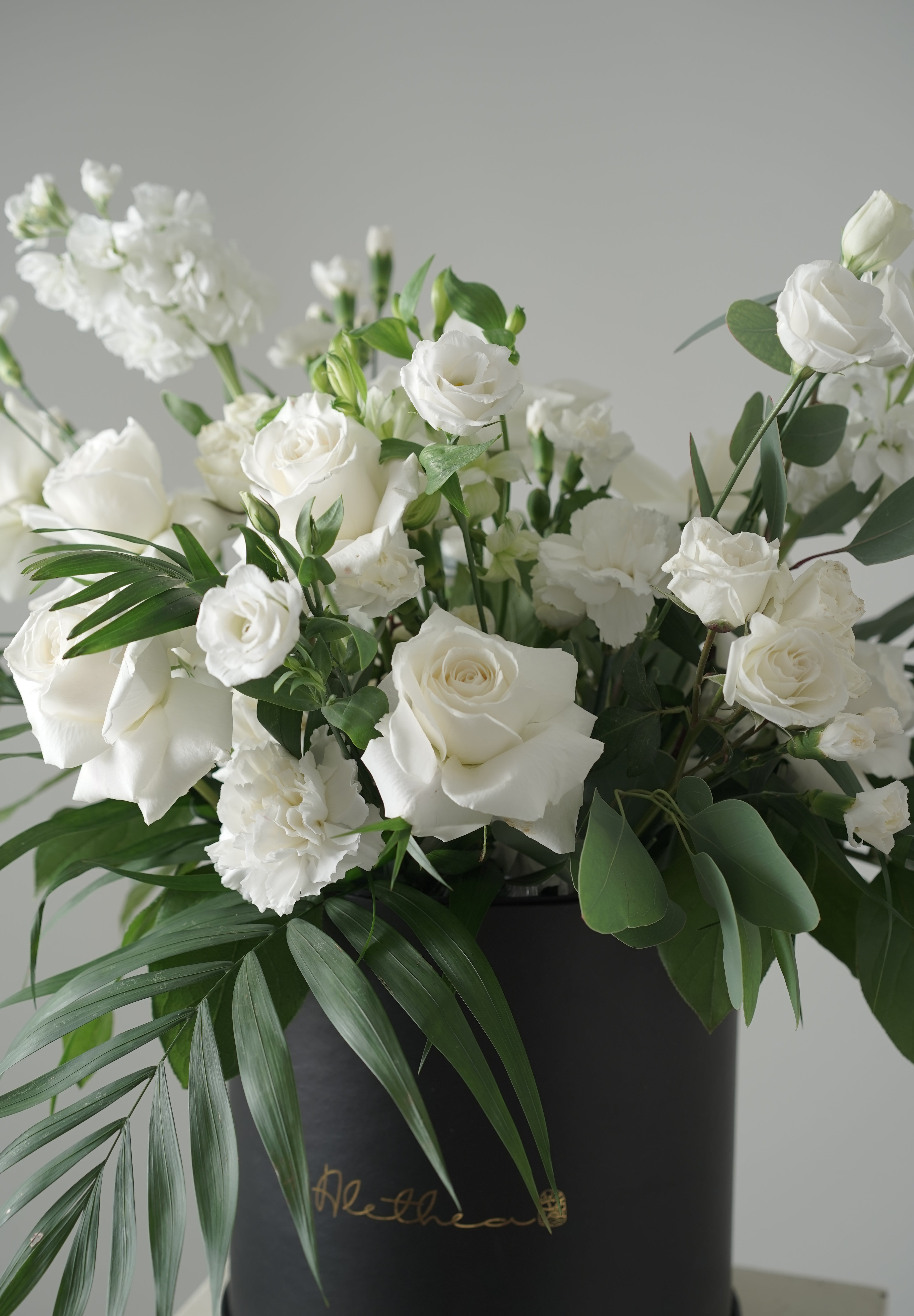 White Flowers Bucket