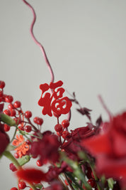 Blessing Red Rose Bucket- 2025 Chinese Lunar New Year