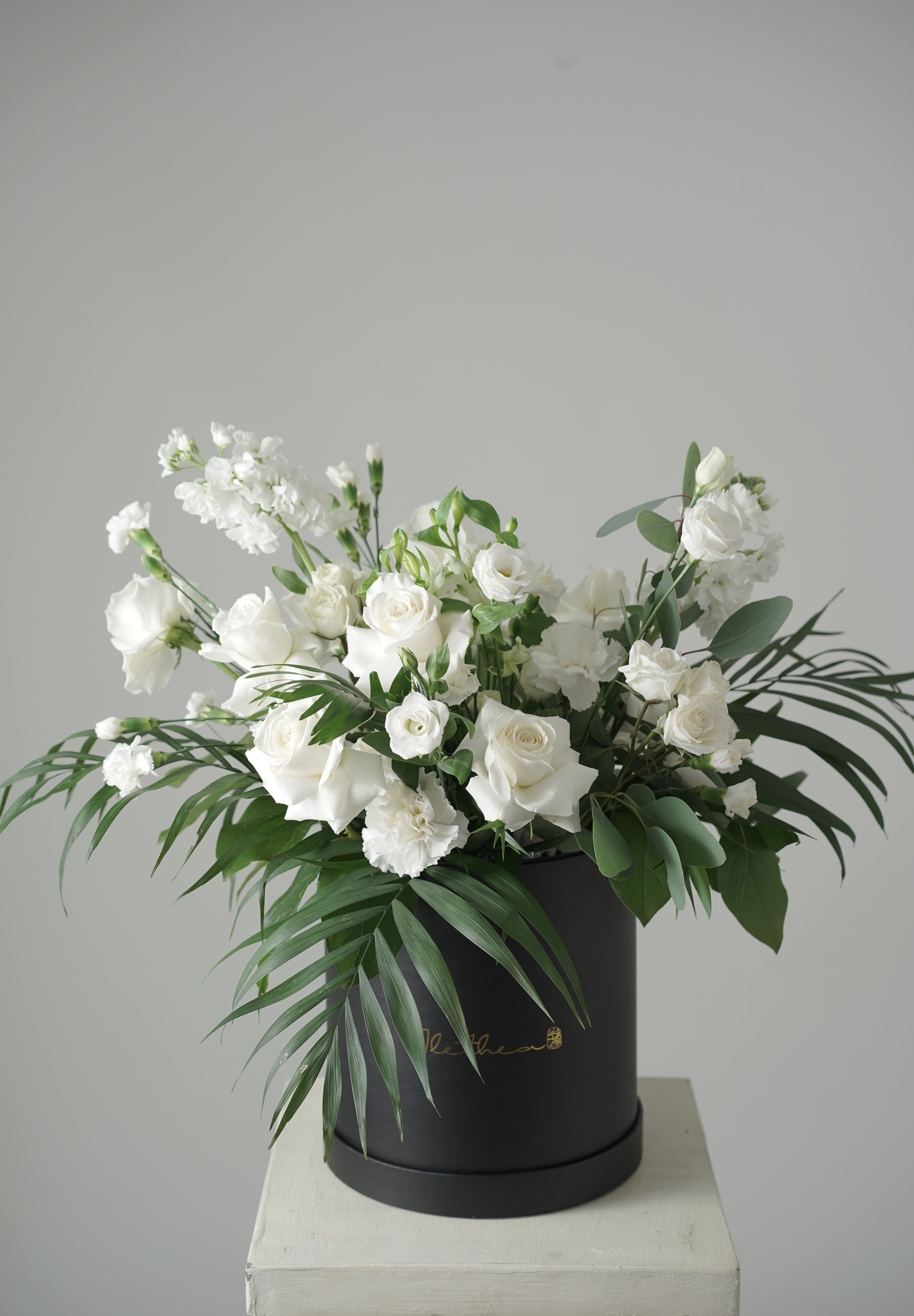 White Flowers Bucket