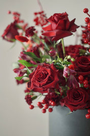Blessing Red Rose Bucket- 2025 Chinese Lunar New Year