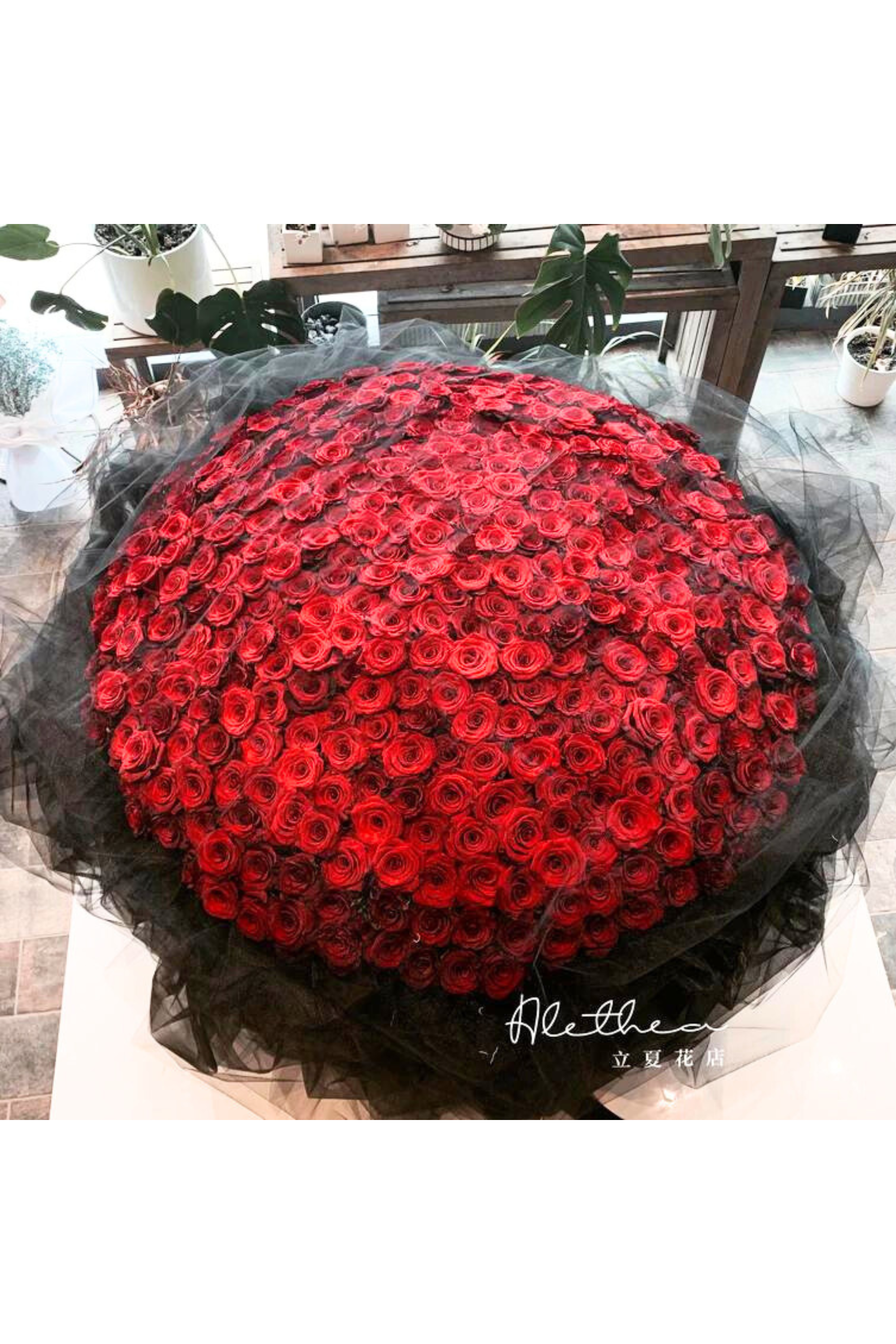 Alethea Chiffon Bouquet - Paris Red