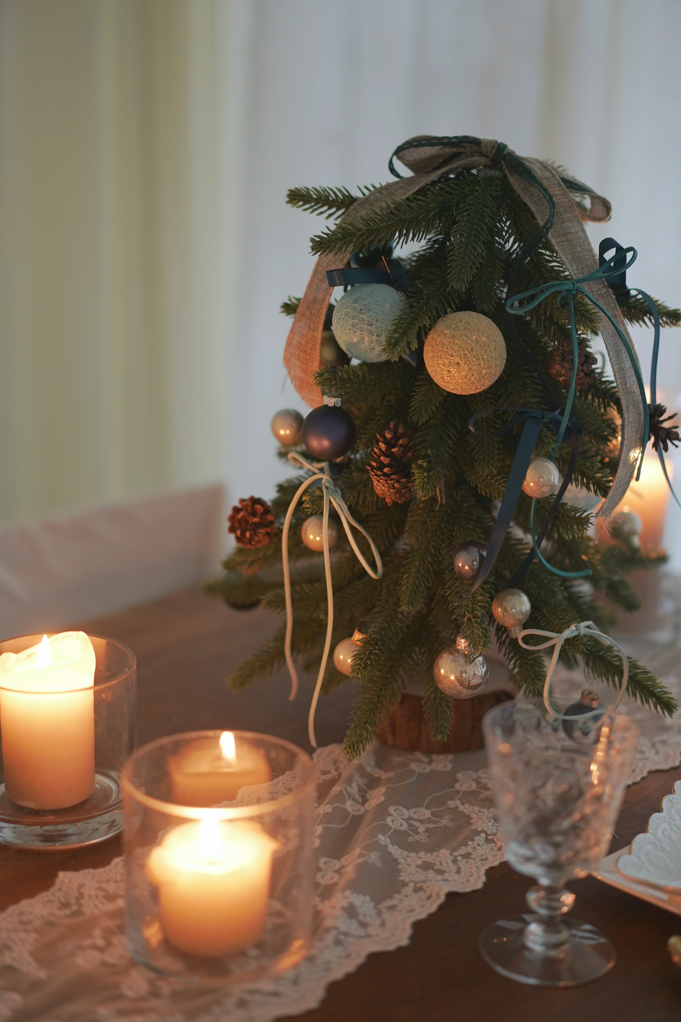 Florist Designer Small Christmas Tree_Blue Tone