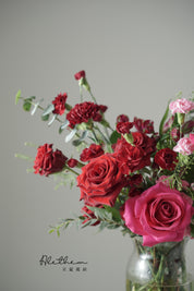 Alethea Vase Arrangement - Hot Pink