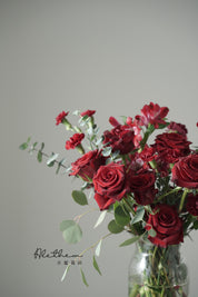 Alethea Vase Arrangement - Red