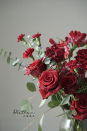 Alethea Vase Arrangement - Red