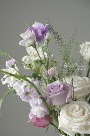 Alethea Vase Arrangement - Lavender/White