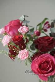 Alethea Vase Arrangement - Hot Pink