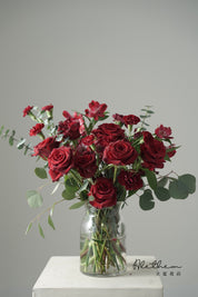 Alethea Vase Arrangement - Red