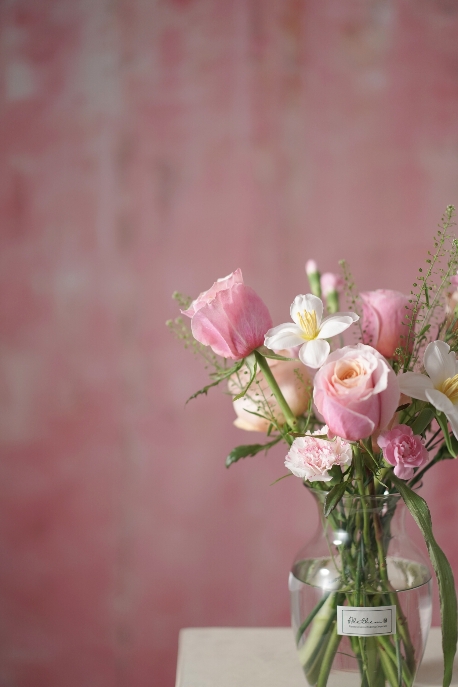 Mother's Day 2024- Pink Blush -Alethea Vase Arrangement
