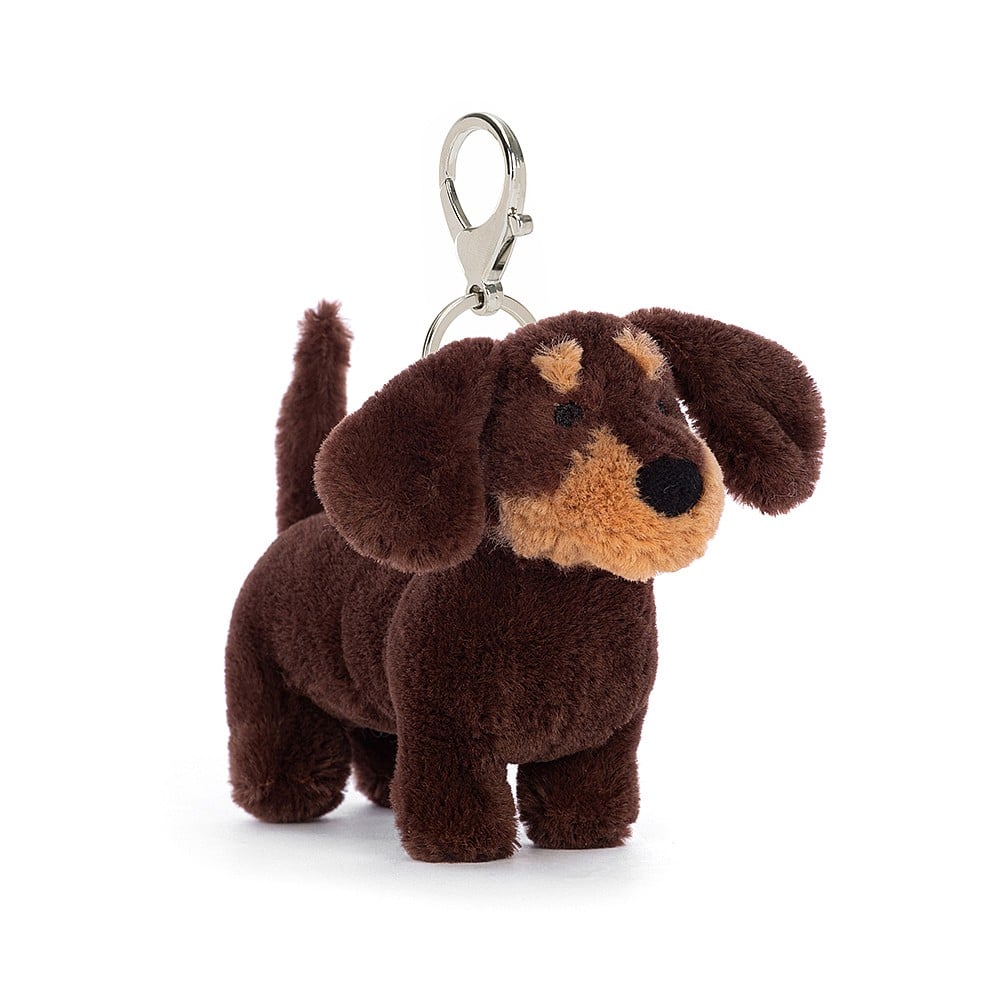 Otto Sausage Dog Bag Charm Jellycat