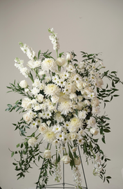 White Funeral Flowers Standing Spray