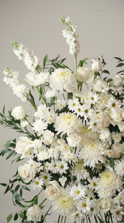 White Funeral Flowers Standing Spray