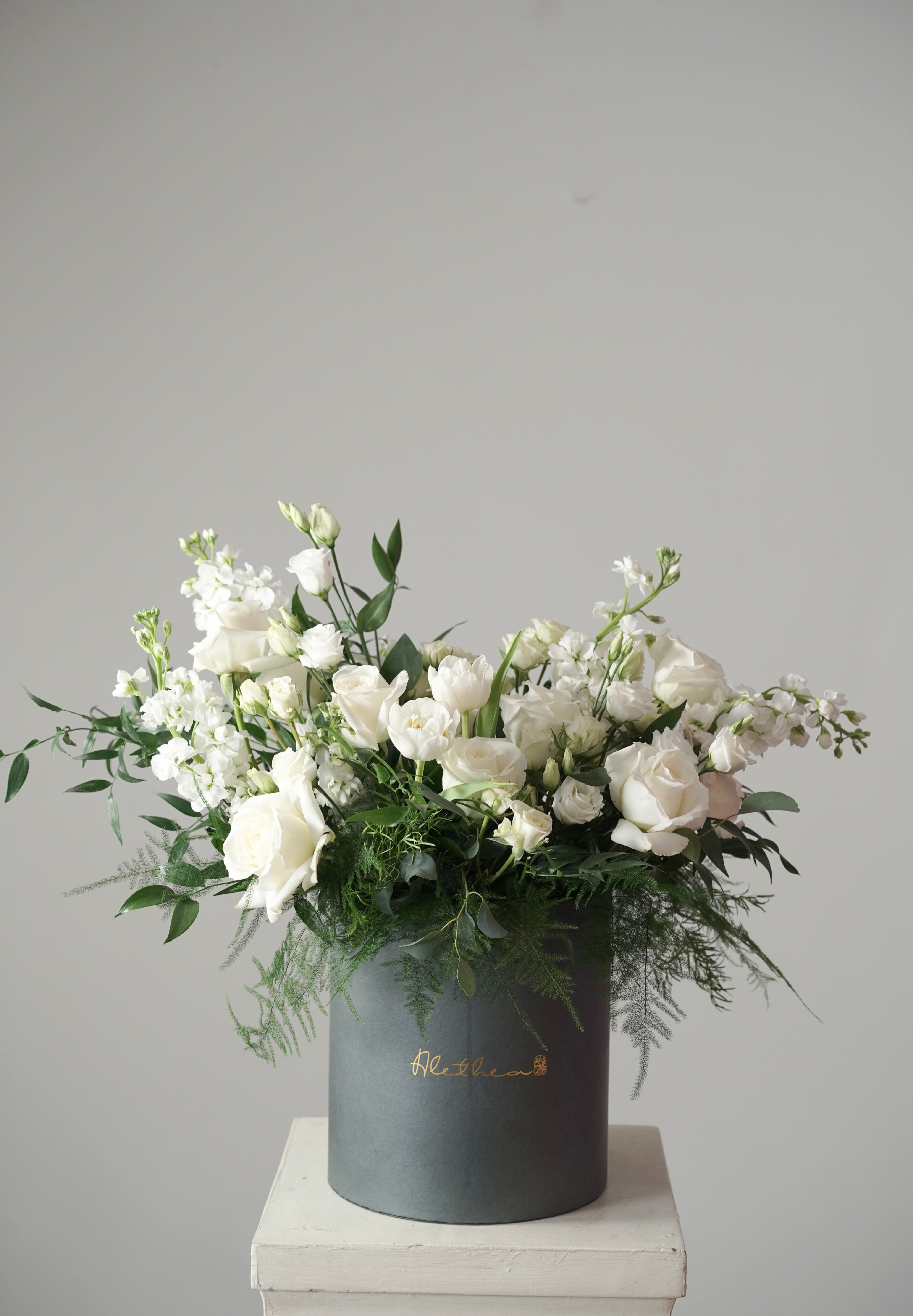 White Flowers Bucket