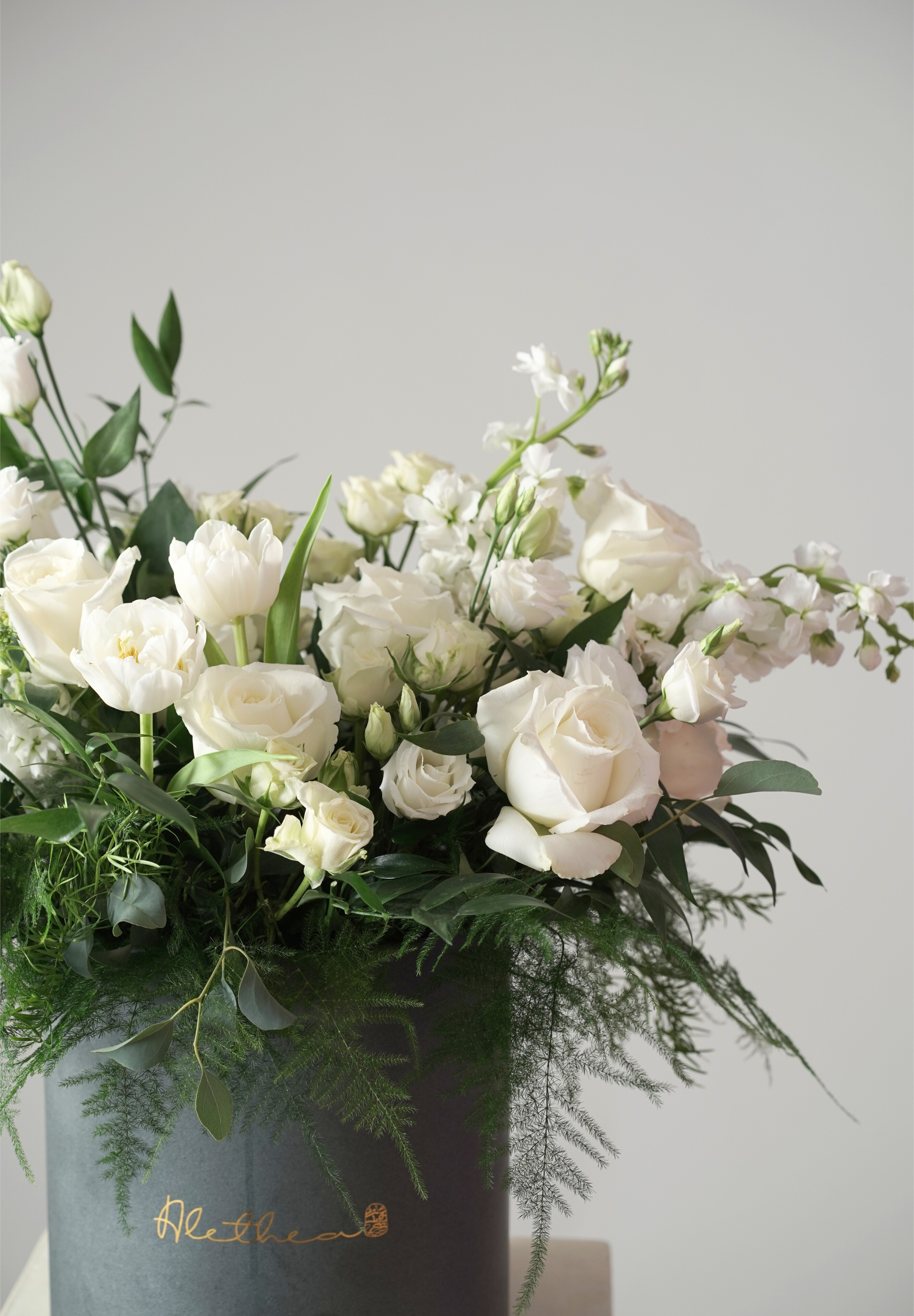 White Flowers Bucket