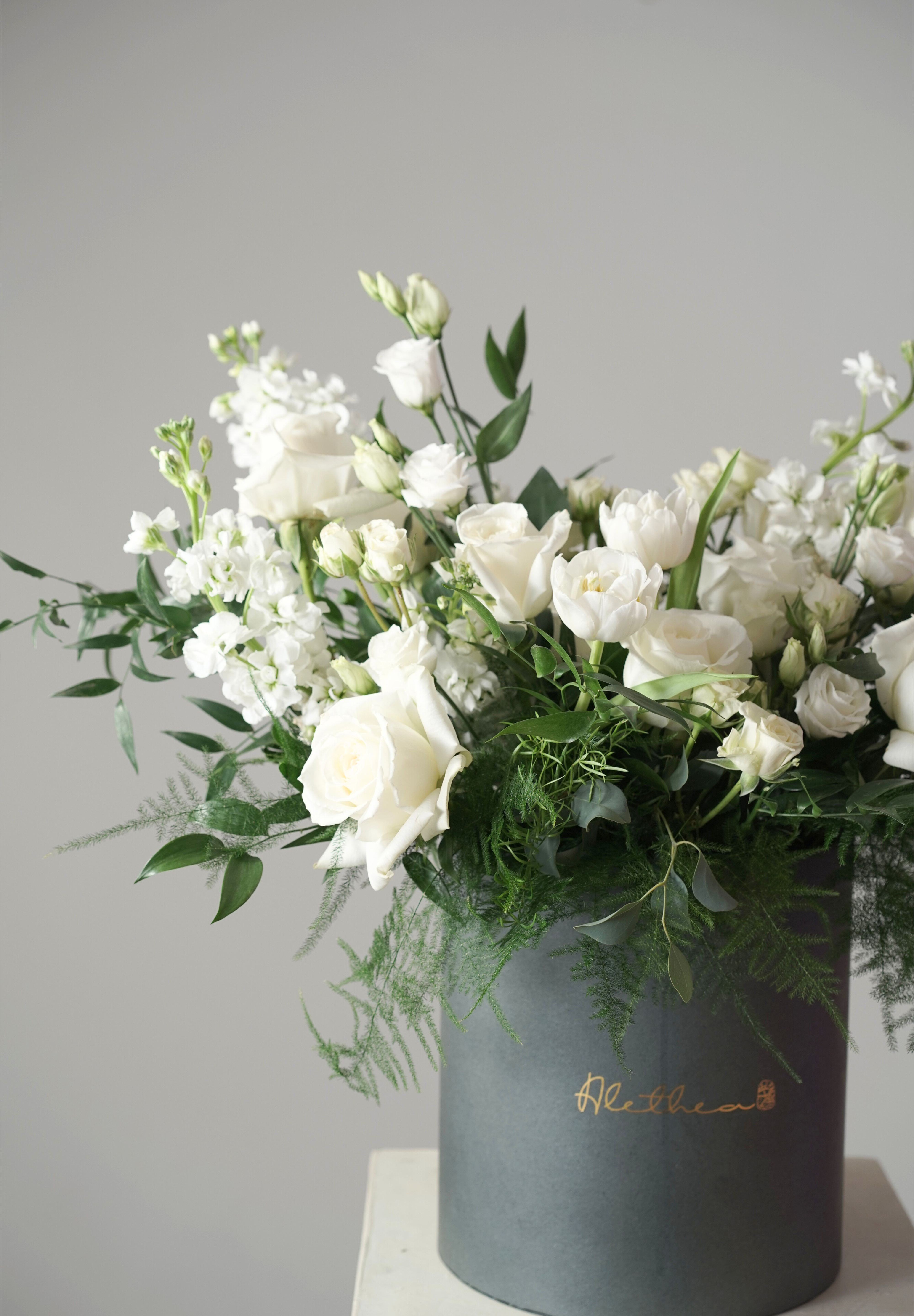 White Flowers Bucket