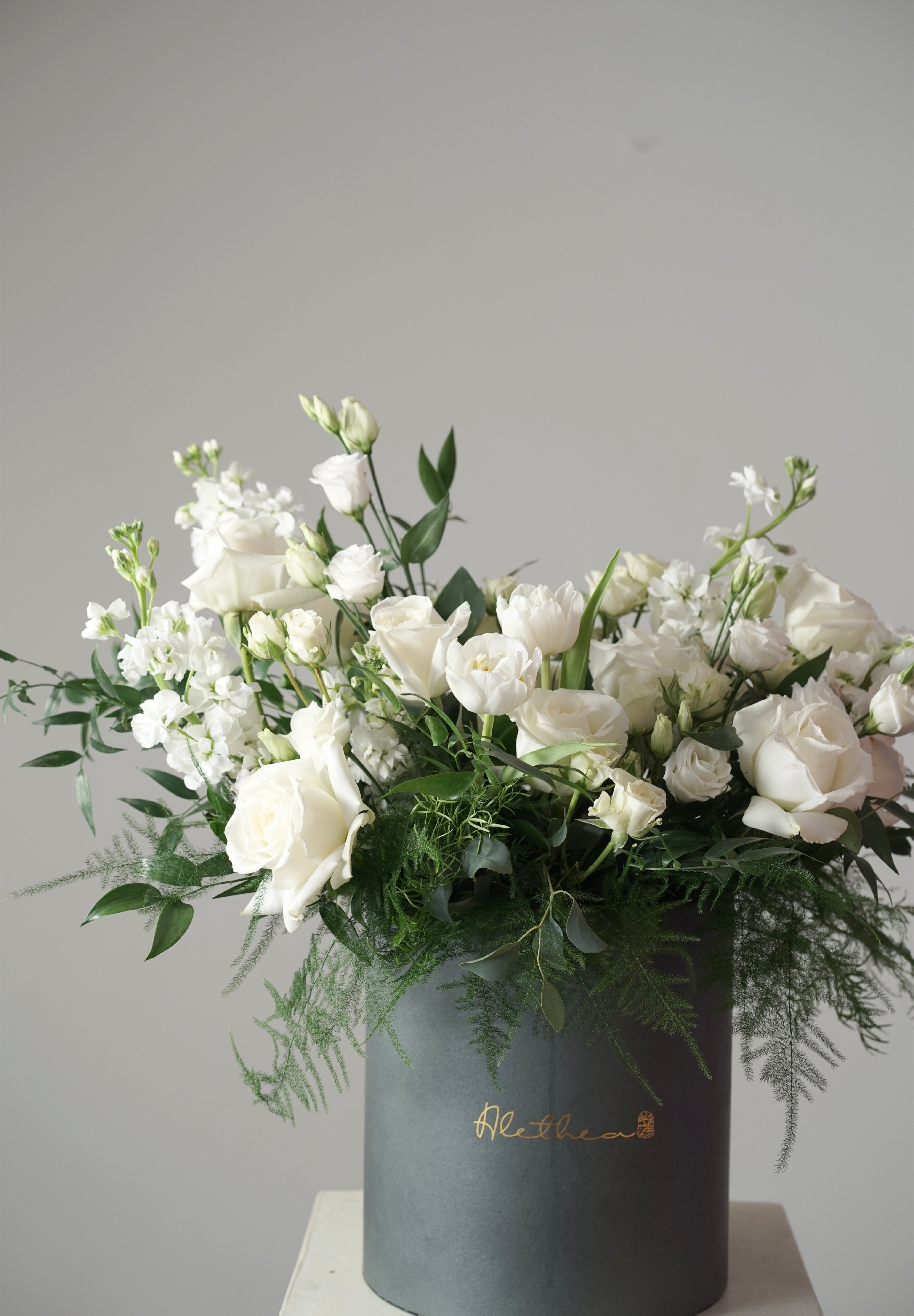 White Flowers Bucket