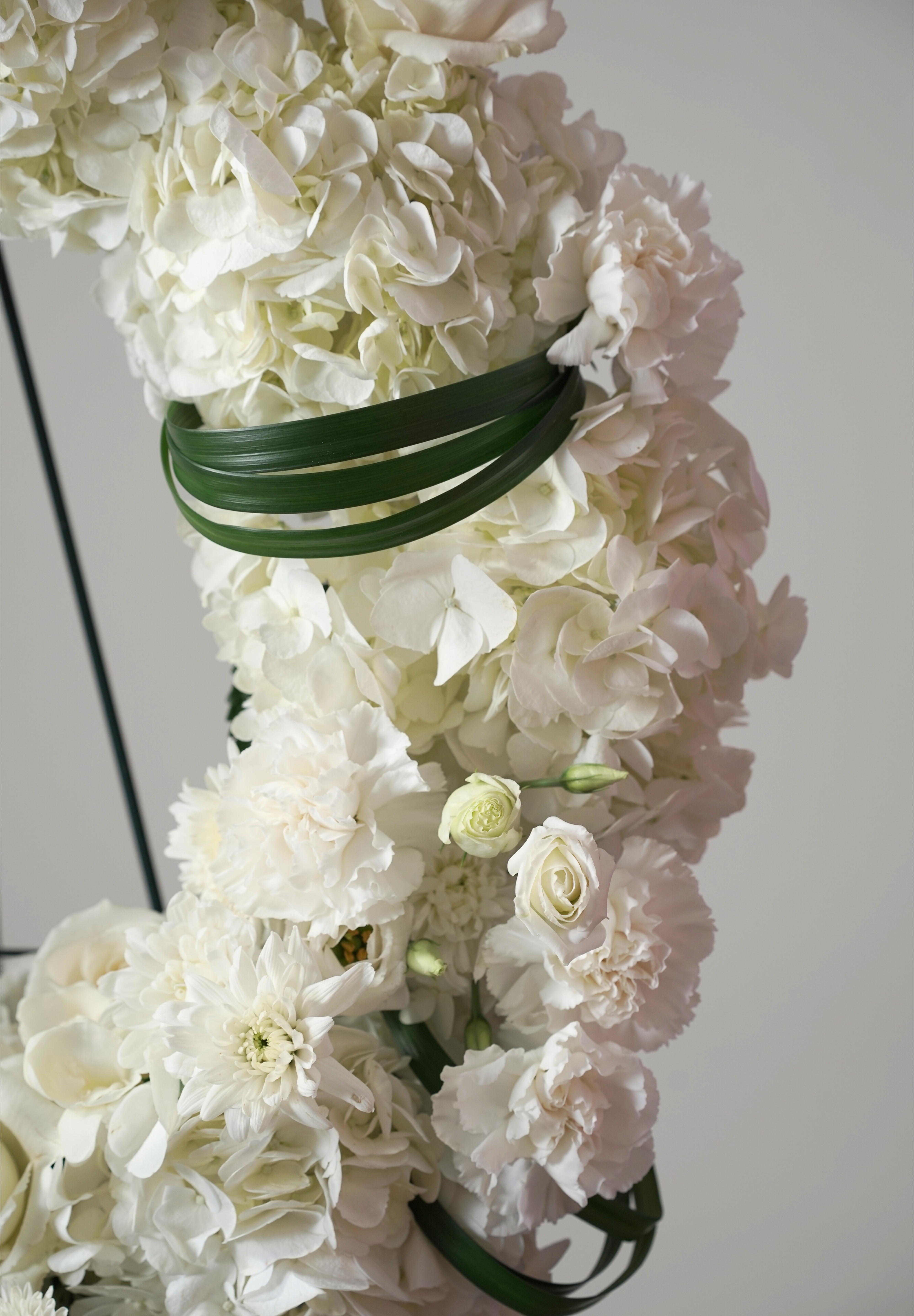 White Funeral Flowers Circle Wreath