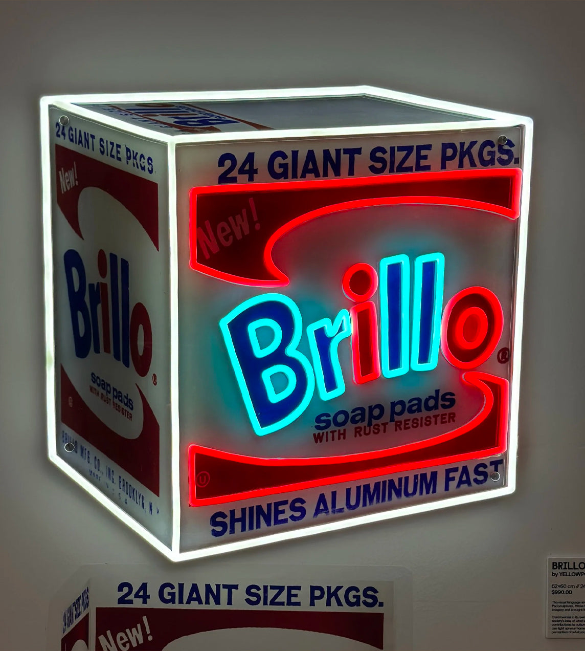 Brillo Box' - Andy Warhol LED Art