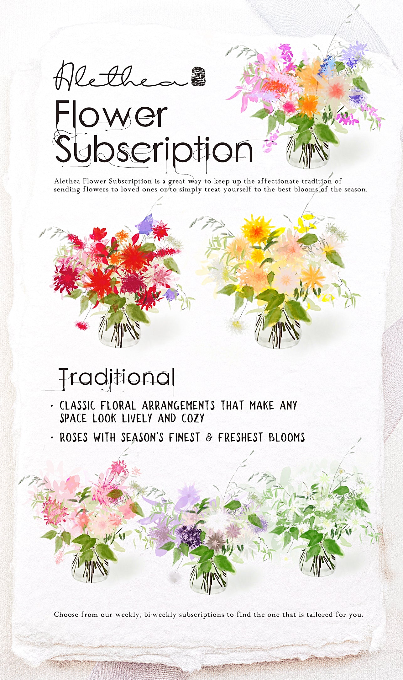 Alethea Flower Subscription One Time Purchase Trial