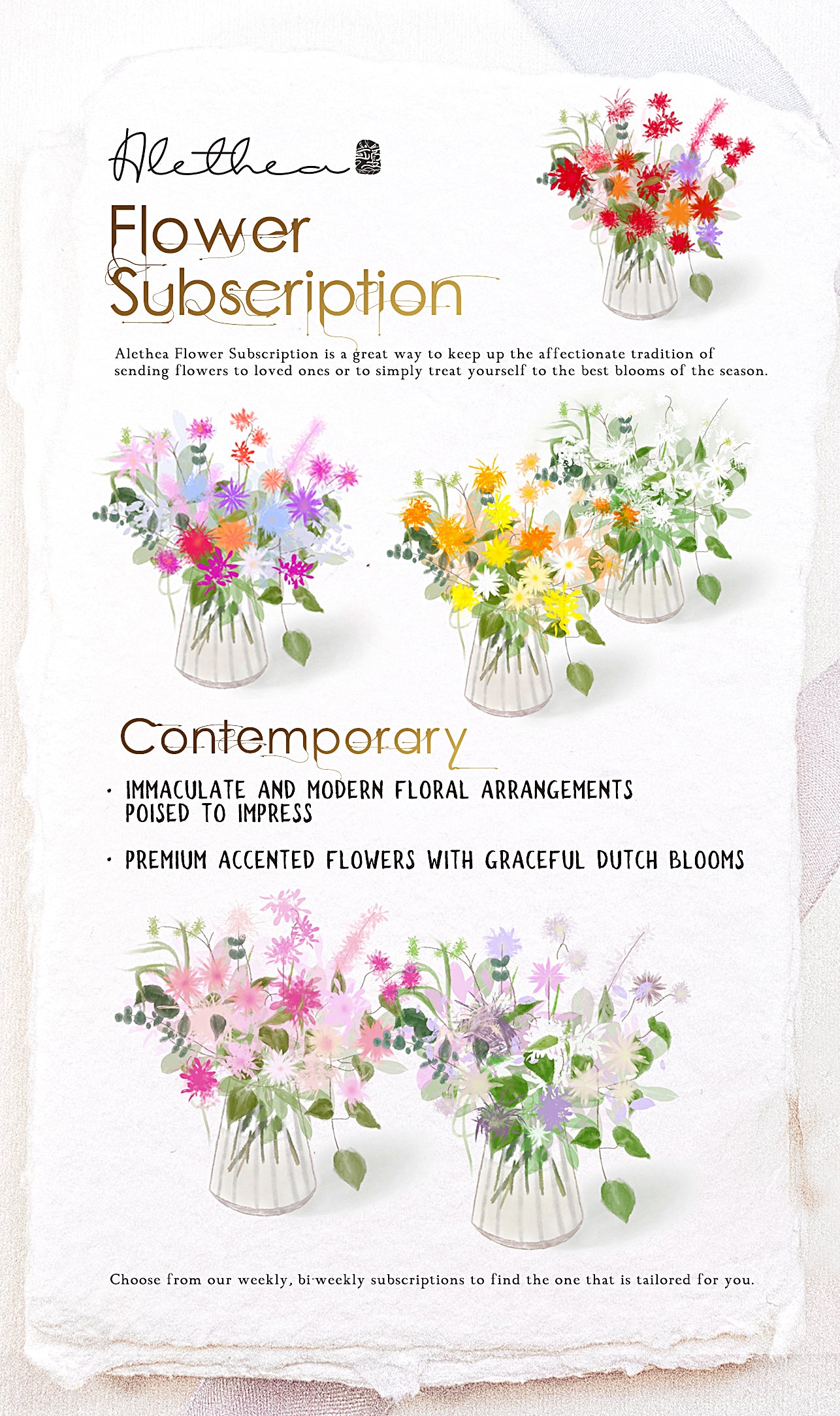 Alethea Flower Subscription One Time Purchase Trial