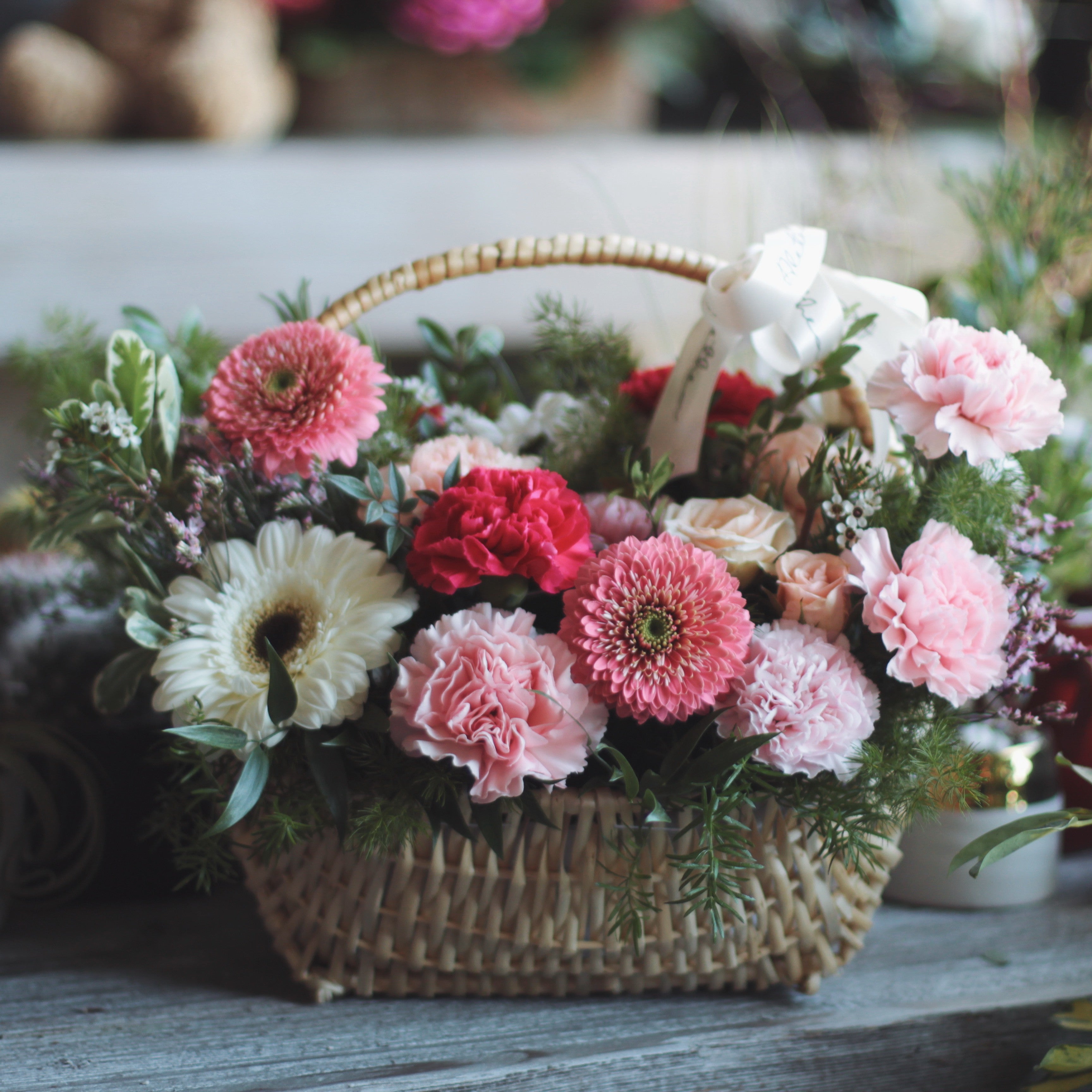 Alethea Flower Basket - Pale