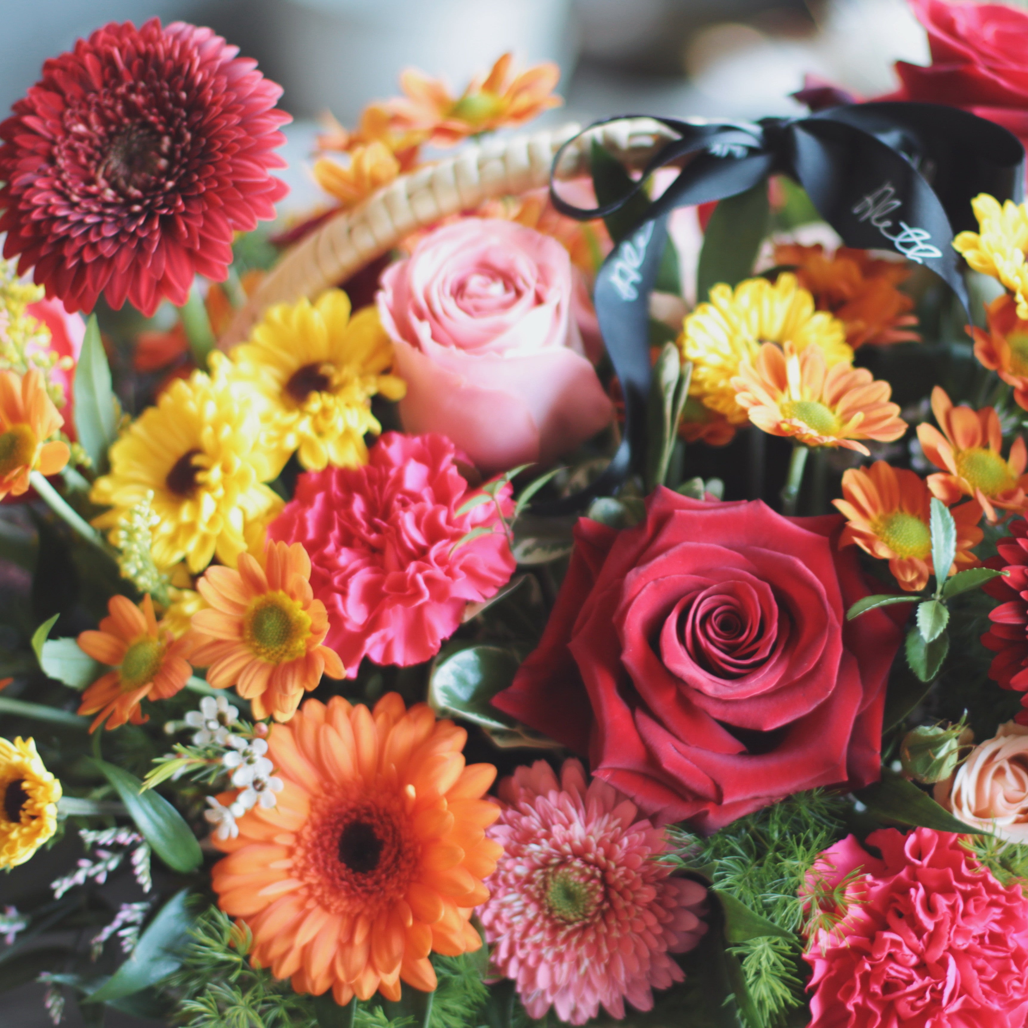 Alethea Flower Basket - Bright Top View