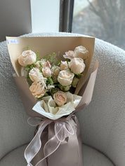 Soft Champagne Rose Bouquet