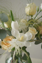 Yellow Cream Vase Arrangement