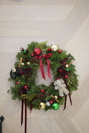 20inch Playful Ribbon Christmas Wreath