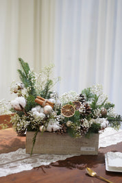 Winter Warmth Christmas Floral Table Arrangement