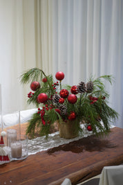 Winter Red Berry Christmas Centerpiece