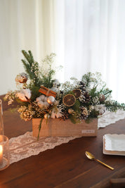 Winter Warmth Christmas Floral Table Arrangement