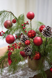 Winter Red Berry Christmas Centerpiece