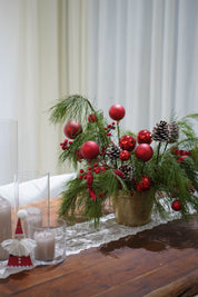 Winter Red Berry Christmas Centerpiece