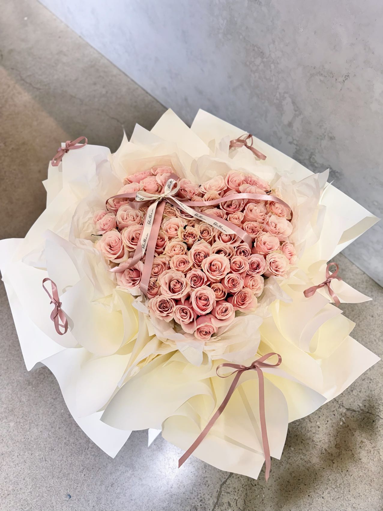 Heart Shaped Chiffon Bouquet