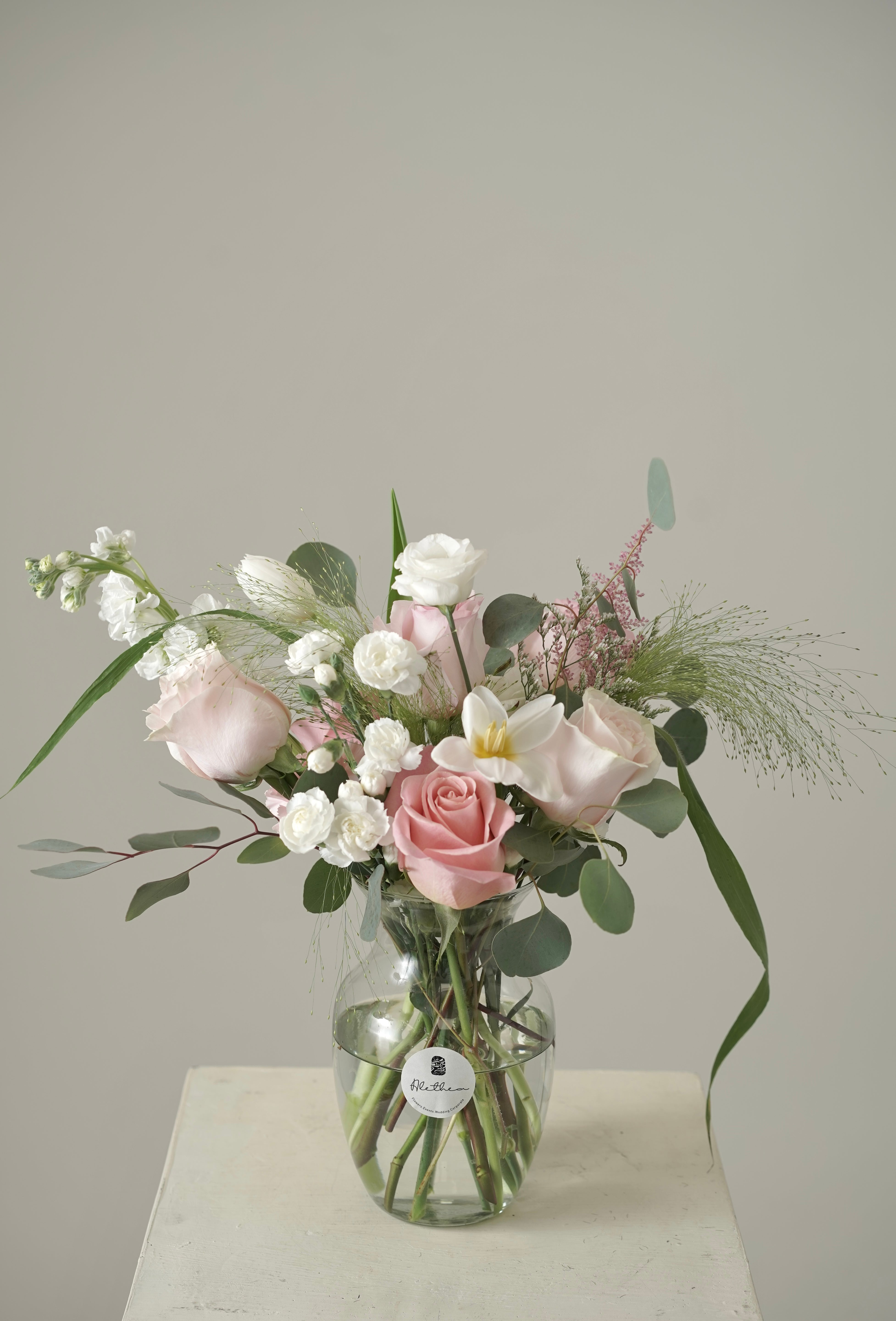 Mixed Pink Vase Arrangement