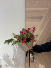 Crimson Berry Christmas Hand Bouquet