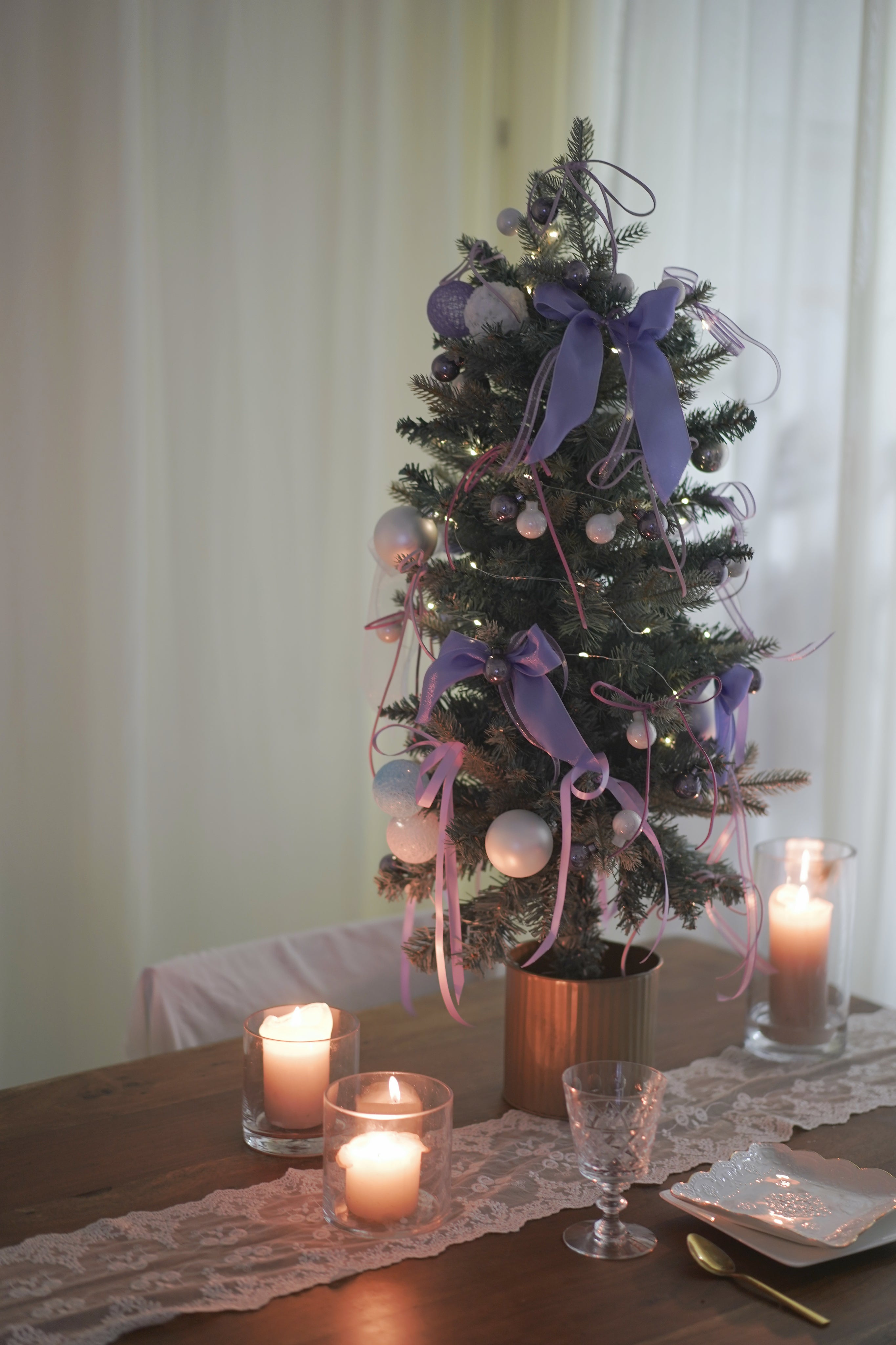 Florist Designer Large Christmas Tree_Lavender Tone