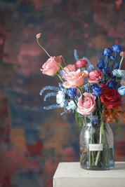 Aries Birthday Flowers Arrangement with Vase - Zodiac Collection