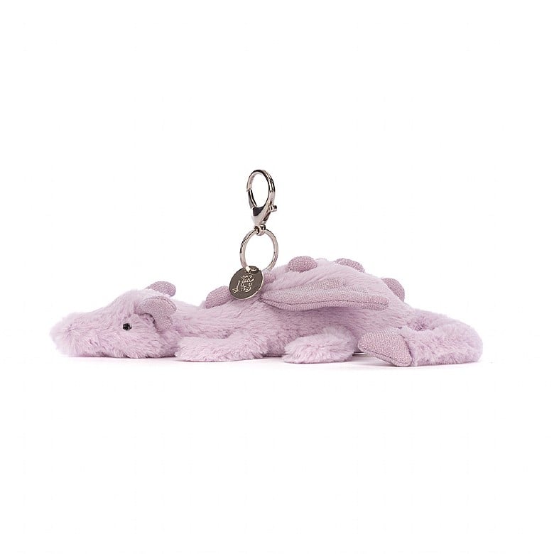 Lavender Dragon Bag Charm Jellycat