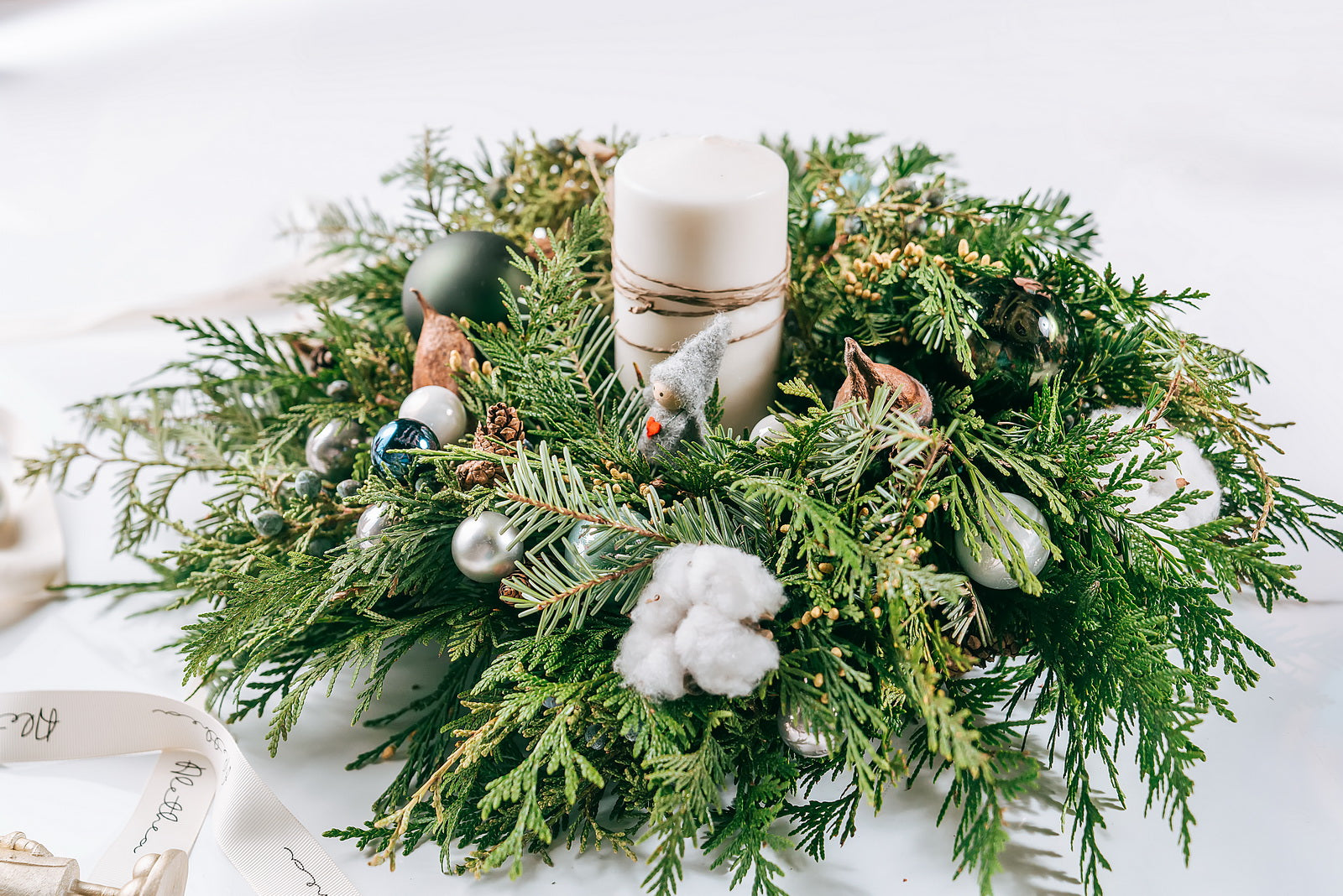 Traditional Christmas Wreath 传统圣诞装饰环