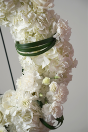 White Funeral Flowers Circle Wreath