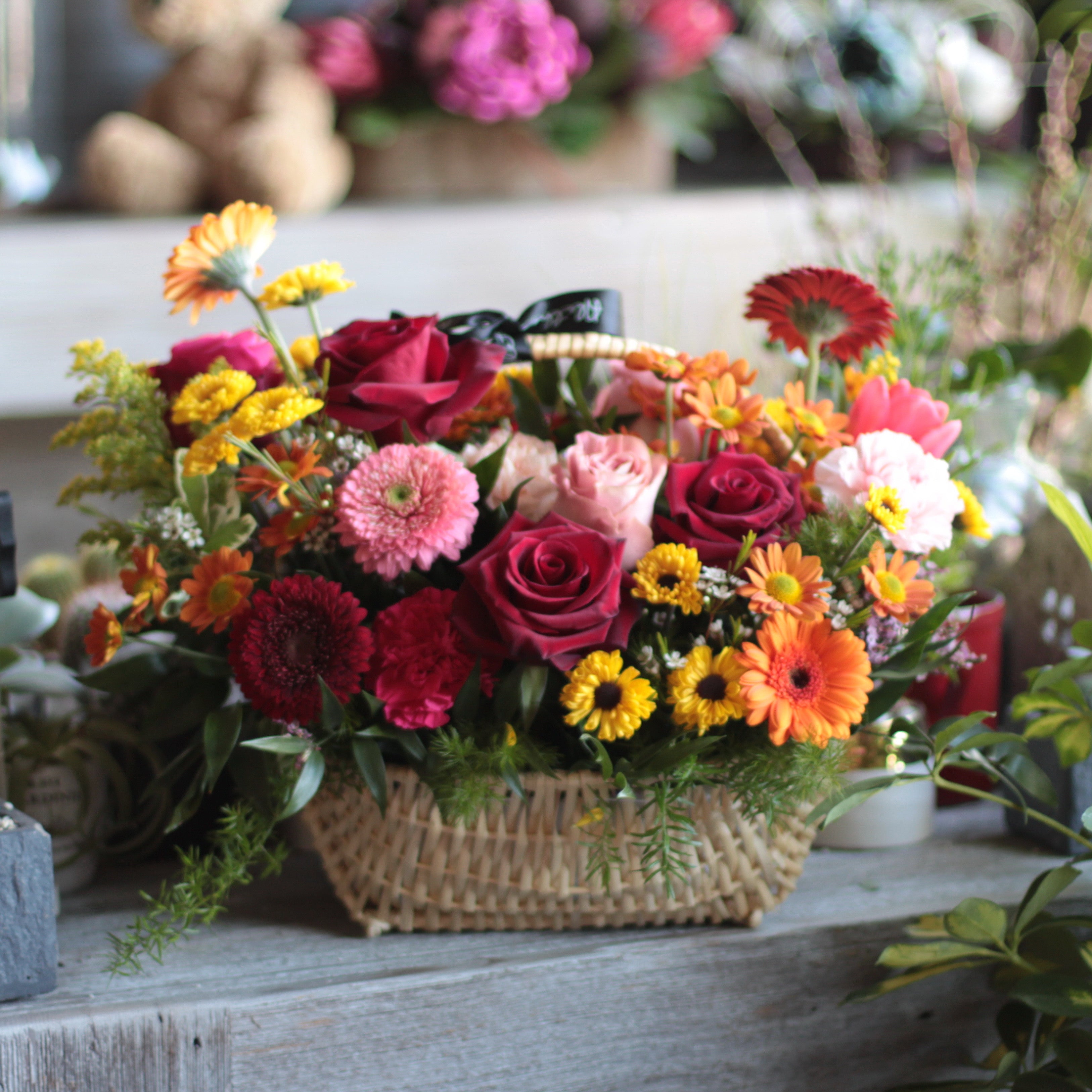 Alethea Flower Basket - Bright 